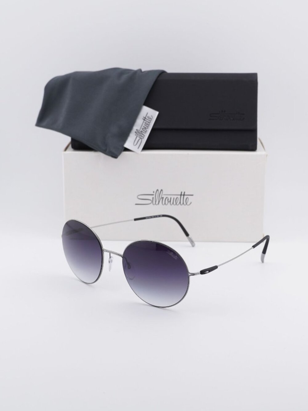 Silhouette SANT PERE 8736/75 7100 Round Sunglasses – Titanium / Grey